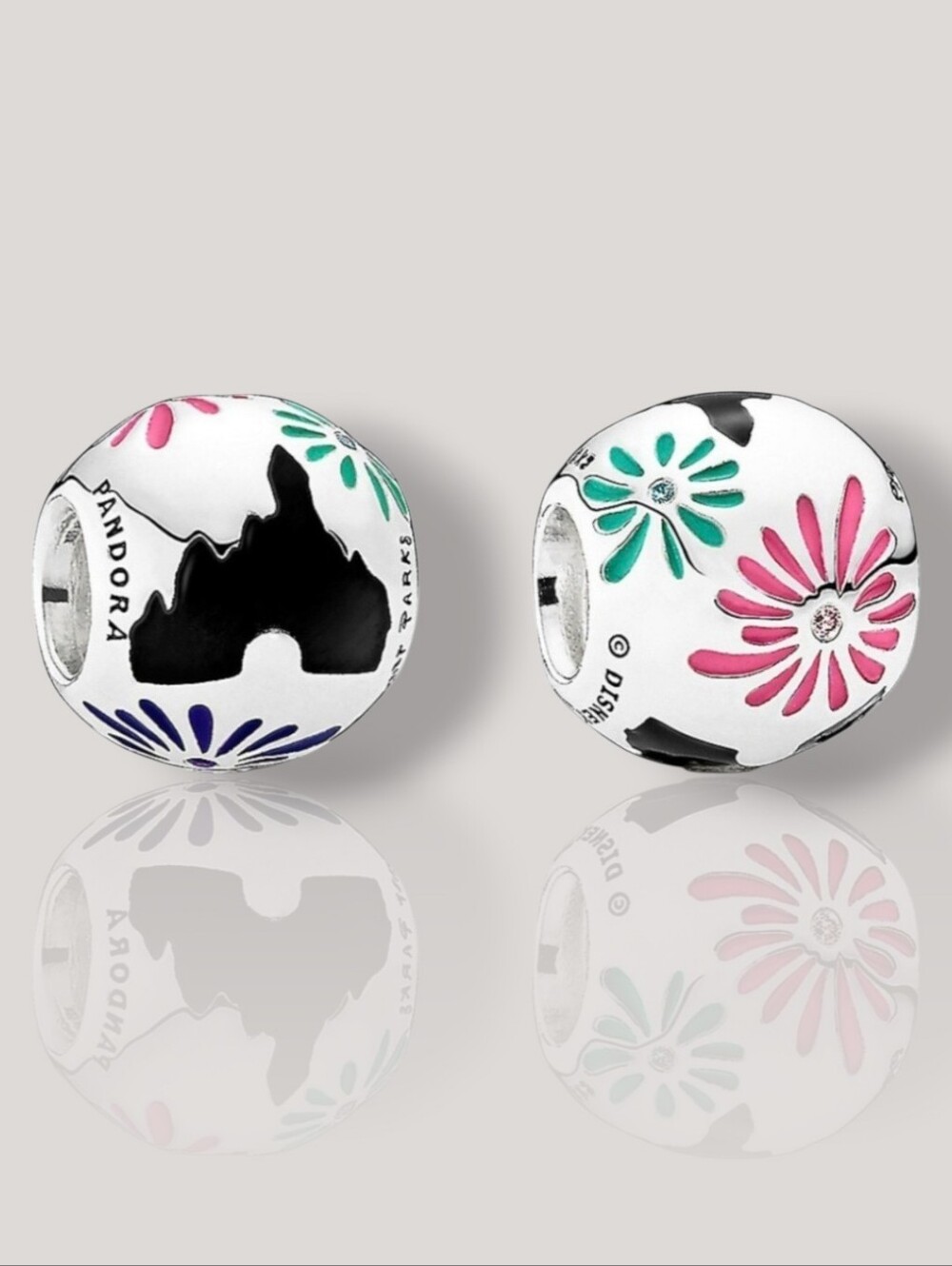 PANDORA S925 Disney Parks Exclusive Fantasyland Fireworks Charm With CZ & Enamel